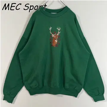 [ 레어 ] MEC Sport 애니멀 자수 맨투맨 그린