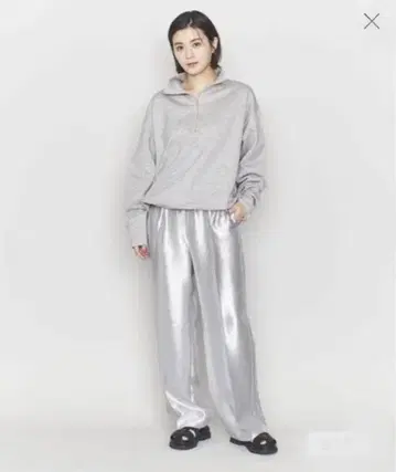 ASTRAET 샤이니 속쇼 와이드 팬츠