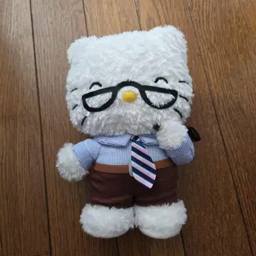 산리오 조지 화이트 키티 아빠 봉제 인형