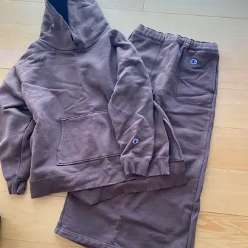 슬로브 이에나 Champion 콜라보 브라운 후디 셋업