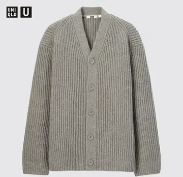 UNIQLO U 프리미엄 라무 리브 V넥 가디건