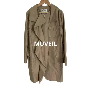 새상품급 MUVEIL 코트 2way 프릴 트렌치