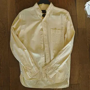 BEAMS 버튼다운 셔츠 S 크림색