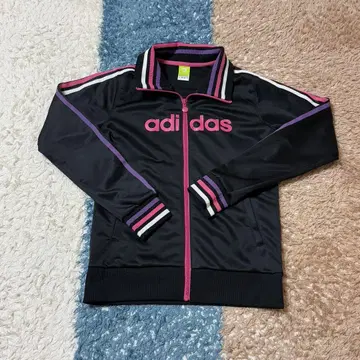 아디다스 빅 로고 저지 트랙 자켓 Y2K 블랙 XL