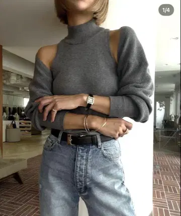 searoomlynn Combi design 코튼 캐시미어 보틀넥