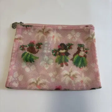 페이 메쉬 파우치 핑크