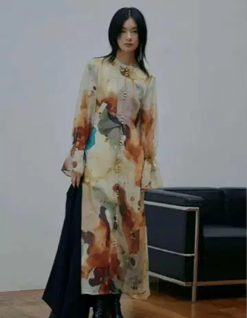 택 포함 새상품 UNDRESSED AMELIA INK ART DRESS