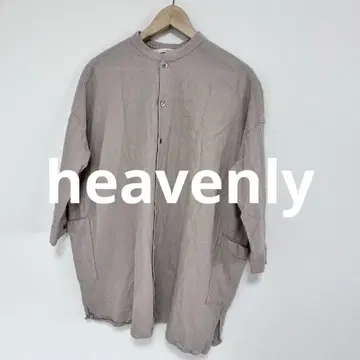 heavenly 헤븐리 울 코튼 린넨 사이드 포켓 셔츠 튜닉