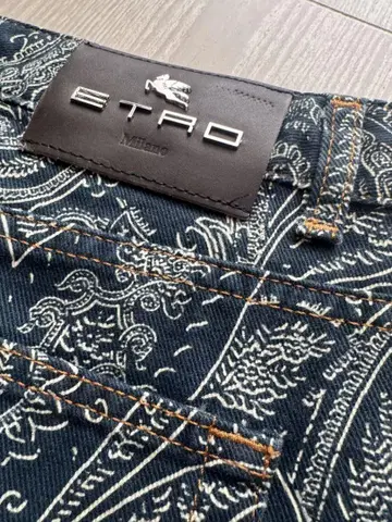 ETRO 페이즐리 무늬 빅 사이즈 팬츠