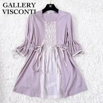 GALLERY VISCONTI 프릴 리본 튜닉 원피스 일본제