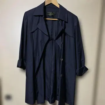 Leilian 네이비 트렌치코트
