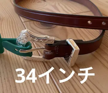 새상품 34인치 TORY leather western belt 오크