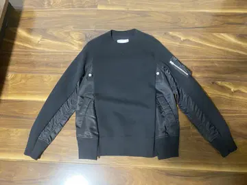 Sacai 스펀지 맨투맨 도킹 맨투맨 MA-1