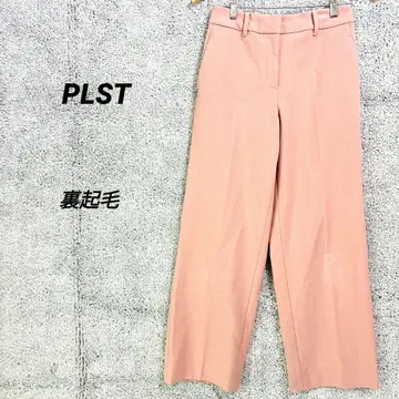 1971 플라스테 PLST 와이드 팬츠 속기모 하의 핑크 베이지 S