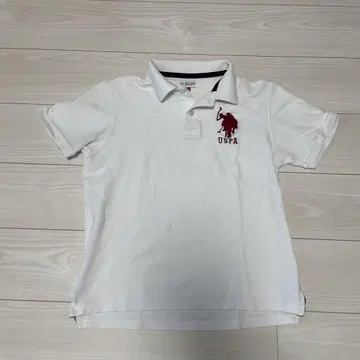 U.S. Polo Assn. 화이트 피케 셔츠 M 사이즈
