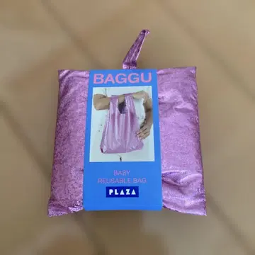 새상품 미사용 플라자 BAGGU 콜라보 한정판 완판 에코백 핑크