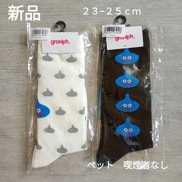 [ 미개봉 새상품 ] 드래곤 퀘스트 슬라임 킹 슬라임 삭스 23-25cm