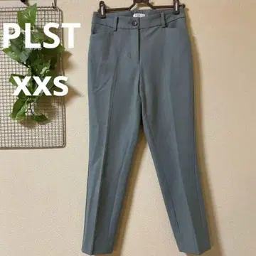 플라스테 코튼 블렌드 스틱 팬츠 xxs 블루