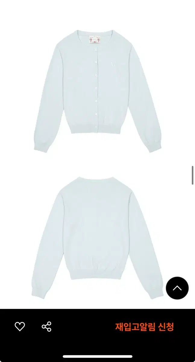 Margarin Fingers Logo Plain Cardigan Sky Blue Brand New