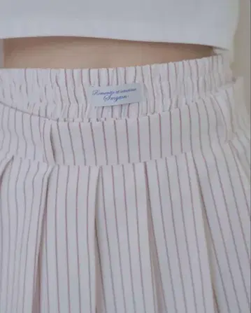smyeon 스트라이프 레이어드 스커트