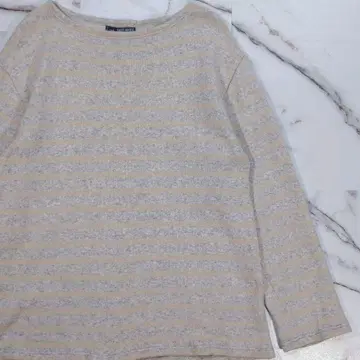 세인트 제임스 보더 니트 멜란지 그레이 x 베이지 F6(L)