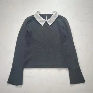 폭시 화이트 카라 니트 그레이스 울 리치 그레이 38 2WAY