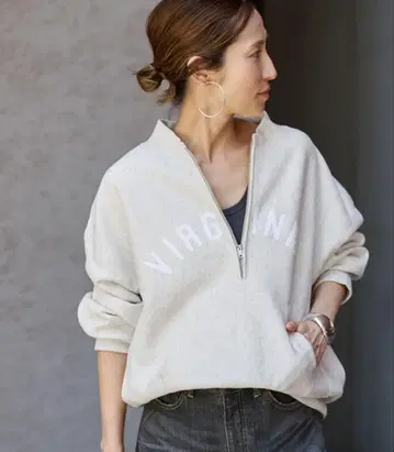 Champion framework 별주 로고 하프 지퍼