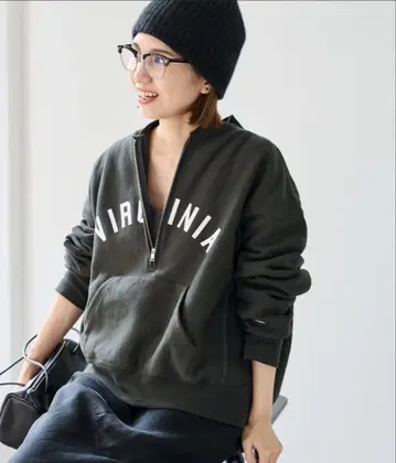 Champion framework 별주 로고 하프 지퍼