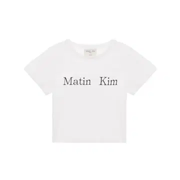 Matin Kim 크롭 T셔츠 화이트