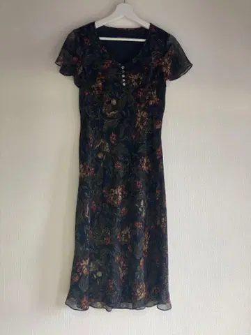LAURA ASHLEY 꽃무늬 반팔 원피스