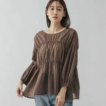 글로벌 워크 리본 가디건 블라우스 L
