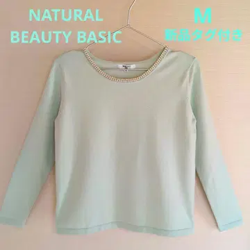 NATURAL BEAUTY BASIC 비쥬 긴팔 니트 민트 그린 M