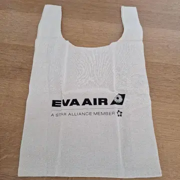 EVA AIR 에코백 크림색 에버항공 기념품
