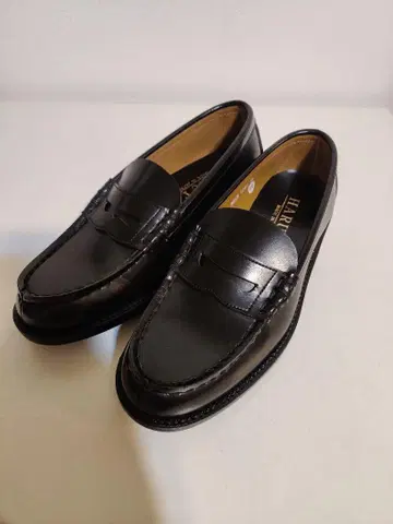 HARUTA 블랙 가죽 로퍼 표기 25cm