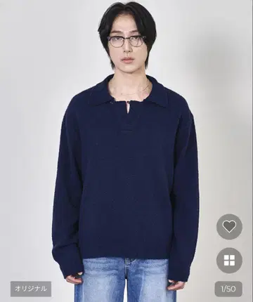 clutch 네이비 스웨터