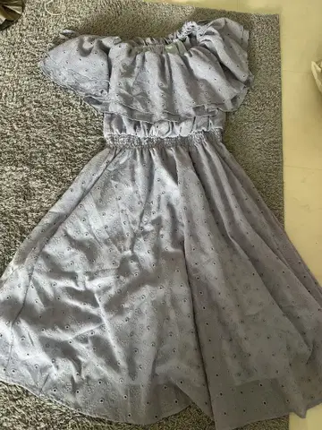 Lily Brown 옅은 파란색 프릴 원피스 M