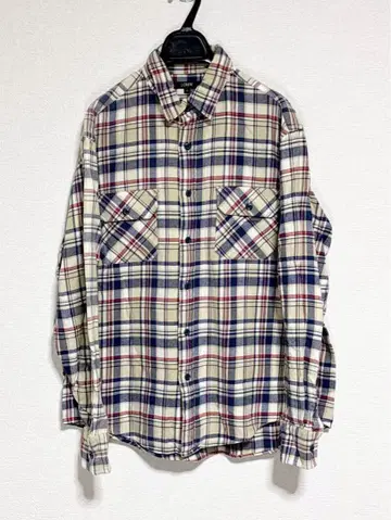 m769 J.CREW 체크 무늬 플란넬 셔츠 코튼 100% M 사이즈