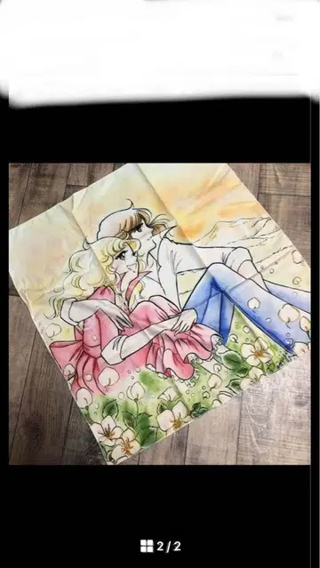 캔디캔디 & 테리 반다나 손수건 미사용 새상품