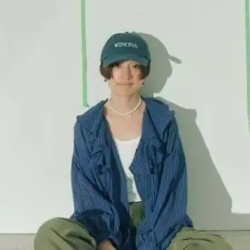 코튼 패턴 모듬 프릴 블라우스 타카야마 미야코 블루 체크