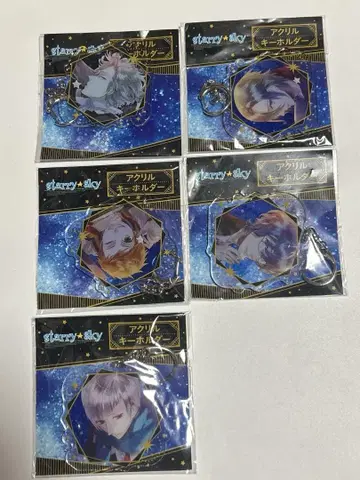 starry sky 복권 메이트 아크릴 키링 5종 세트 스타스카