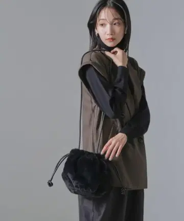 [ 2024AW ] NANO universe 인조 모피 복조리 백