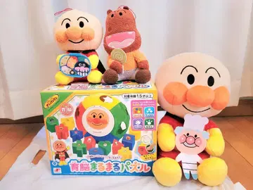 호빵맨 육뇌 마루마루 퍼즐 봉제 인형 [ 4점 세트 ]