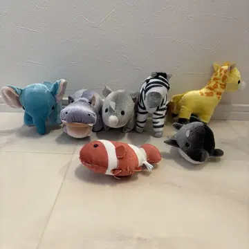 동물 봉제 인형 7개 세트