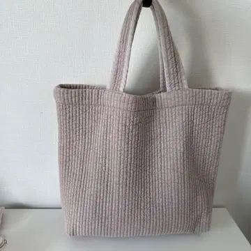 누피백 베이지 퀼팅 토트백