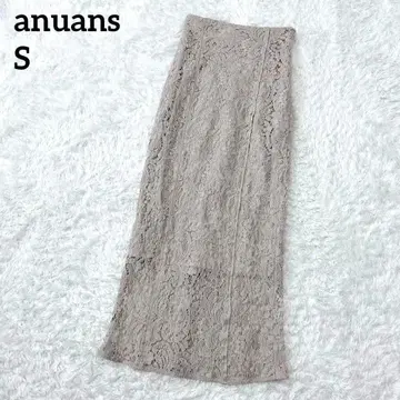 [새상품급] 어뉴언스 레이스 파이핑 타이트 스커트 베이지 S 최근 모델