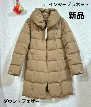 인터플래닛 롱 코트 베이지 다운 코트