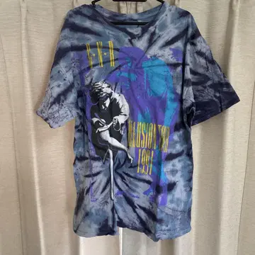 건즈 앤 로지스 일루전 투어 티셔츠 L 사이즈