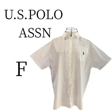 새상품급 U.S.POLO ASSN 유에스플로어슨 화이트 반팔 셔츠