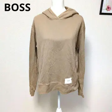BOSS 베이지 후드 부착 후드티