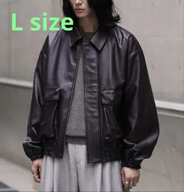 블랙 가죽 봄버 자켓 L 사이즈